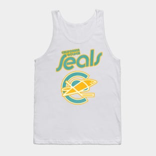 Retro Defunct California Golden Seals Ice Hockey Tank Top